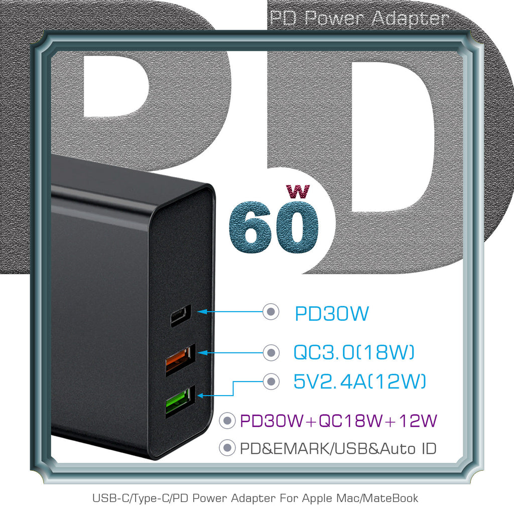 PD60W Multi-Port USB Charger for Nintendo Devices