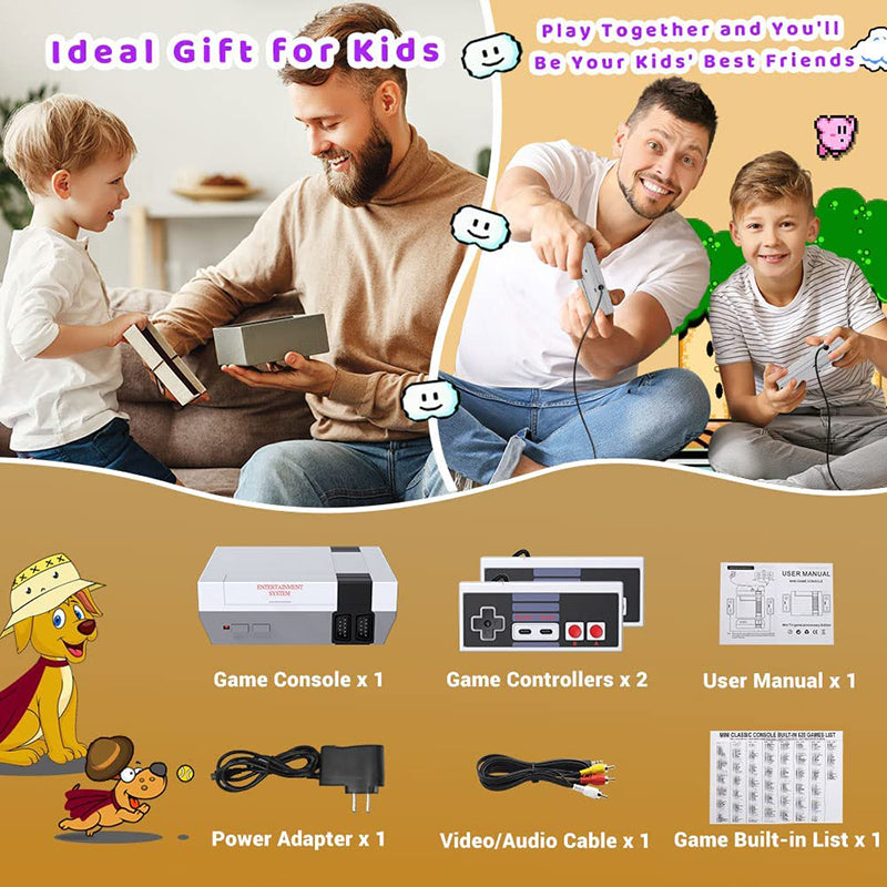 NES 8-Bit Game Console Classic Red and White Design