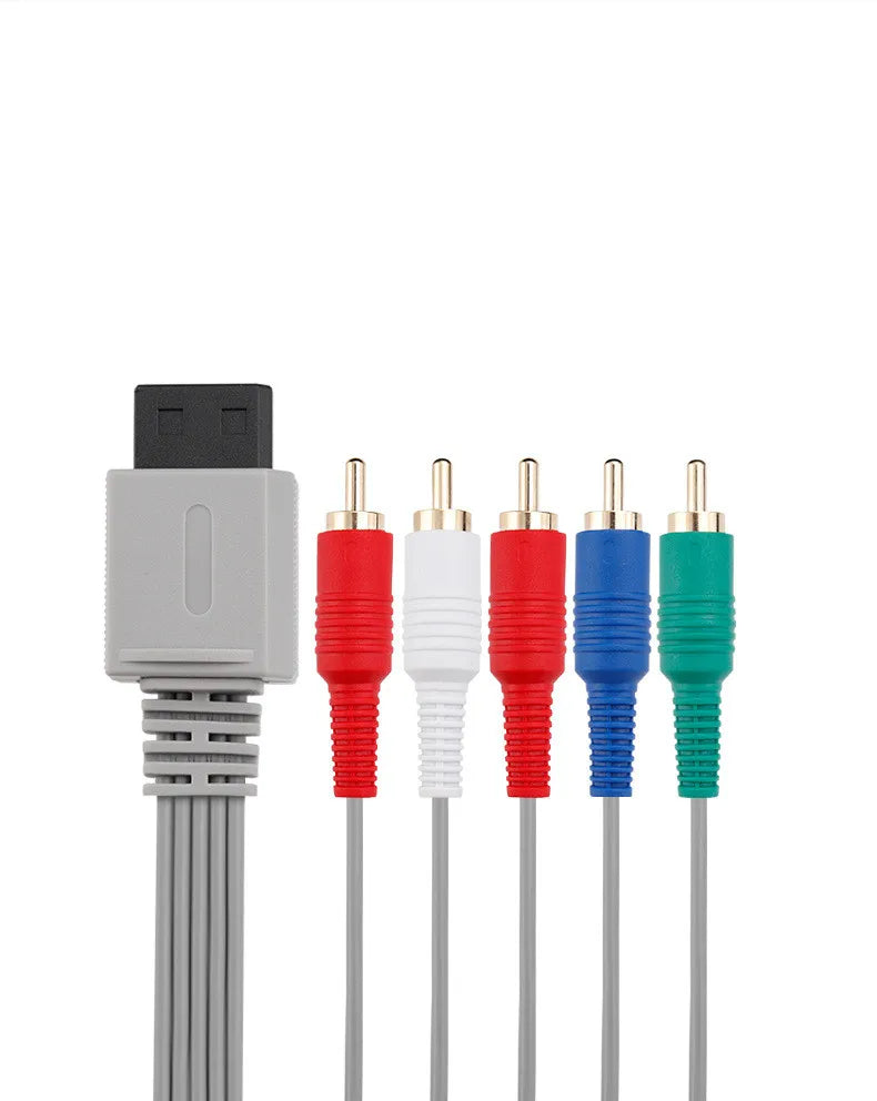 Games Display HD Vivid Color Clear Image Video Input TV Practical 5 Heads Component Cable For WII WIIU