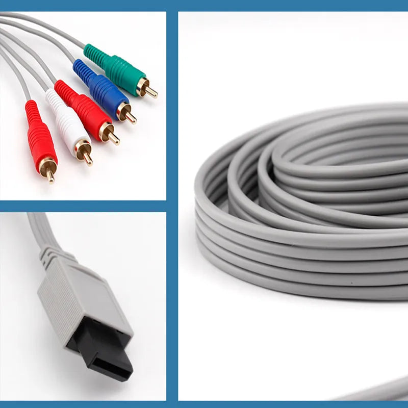 Games Display HD Vivid Color Clear Image Video Input TV Practical 5 Heads Component Cable For WII WIIU