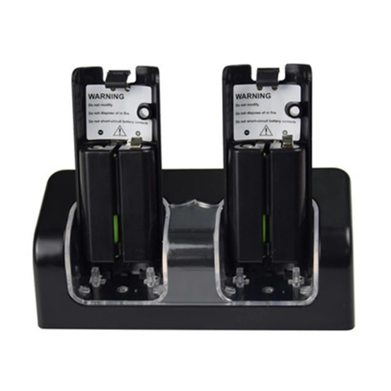 2-in-1 Charging Station for Wii U Wi Remote Controller, with 2 Rechargeable Battery Packs