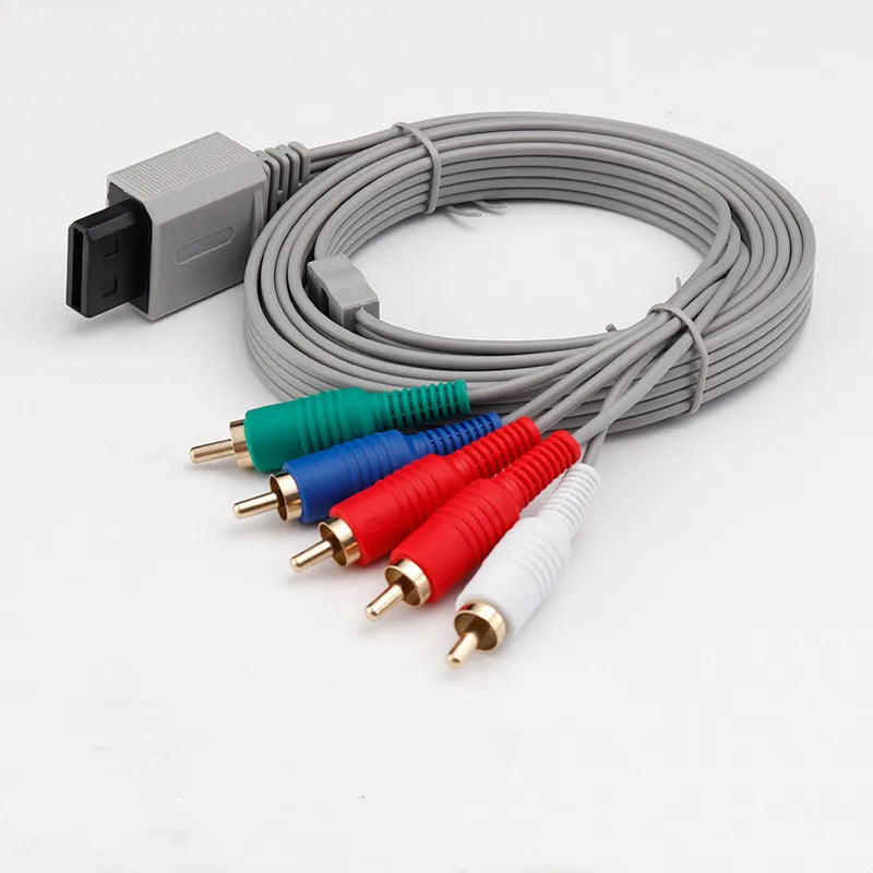 Games Display HD Vivid Color Clear Image Video Input TV Practical 5 Heads Component Cable For WII WIIU