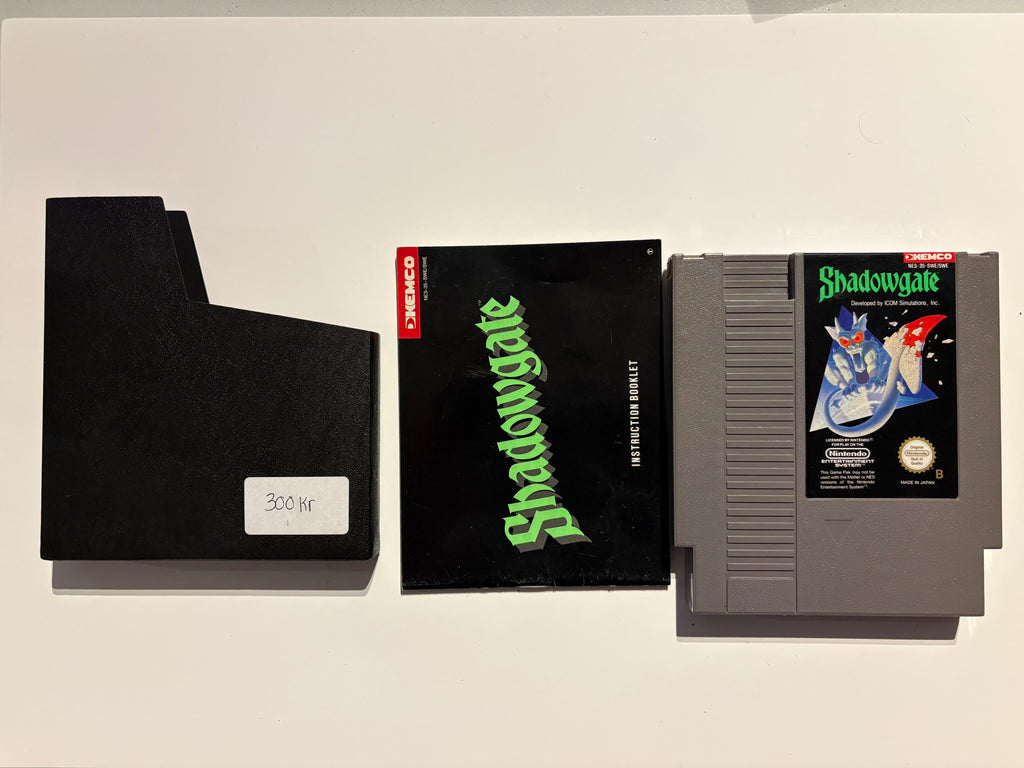 NES - Shadowgate med manual + dust protector