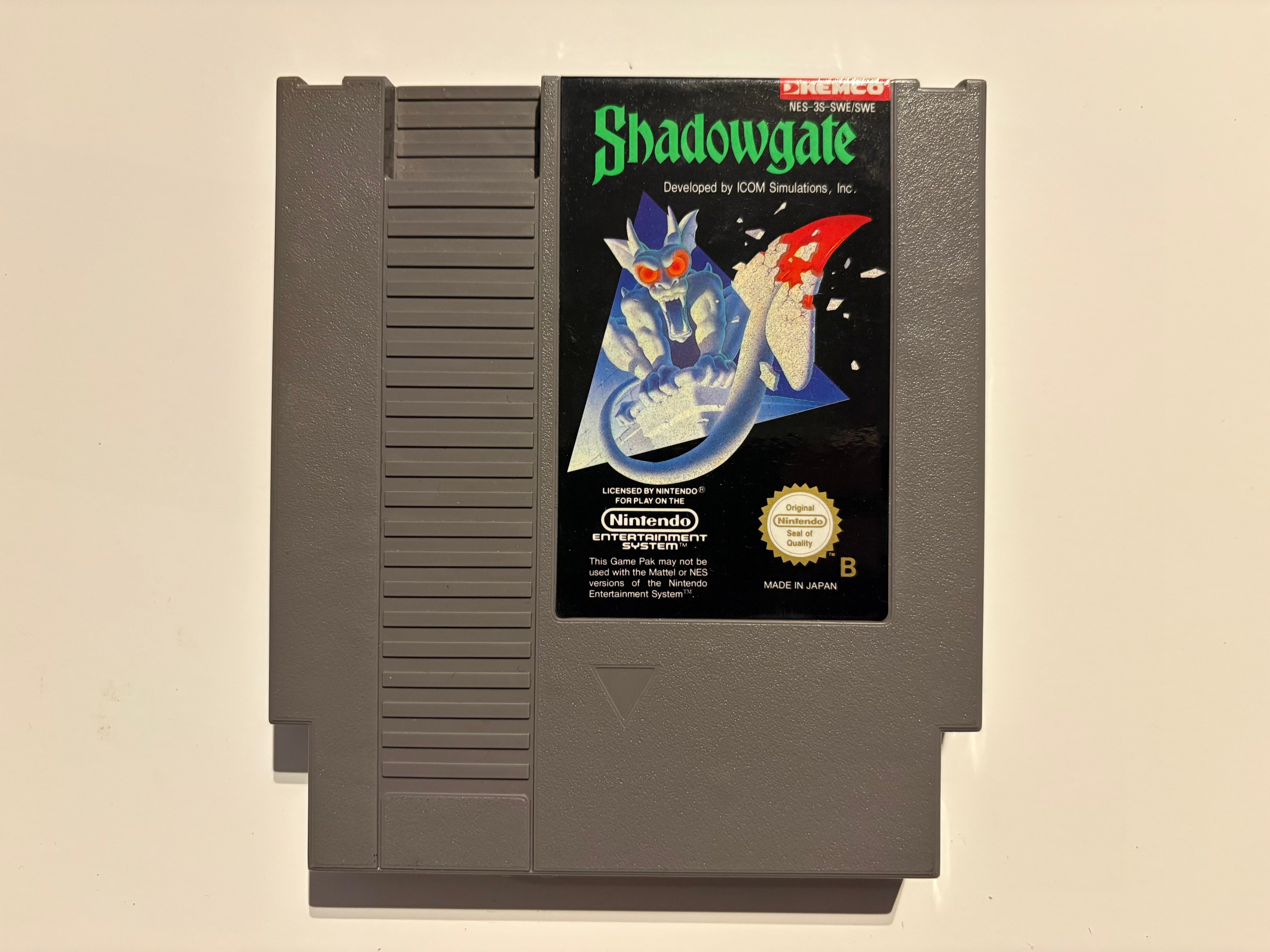 NES - Shadowgate med manual + dust protector