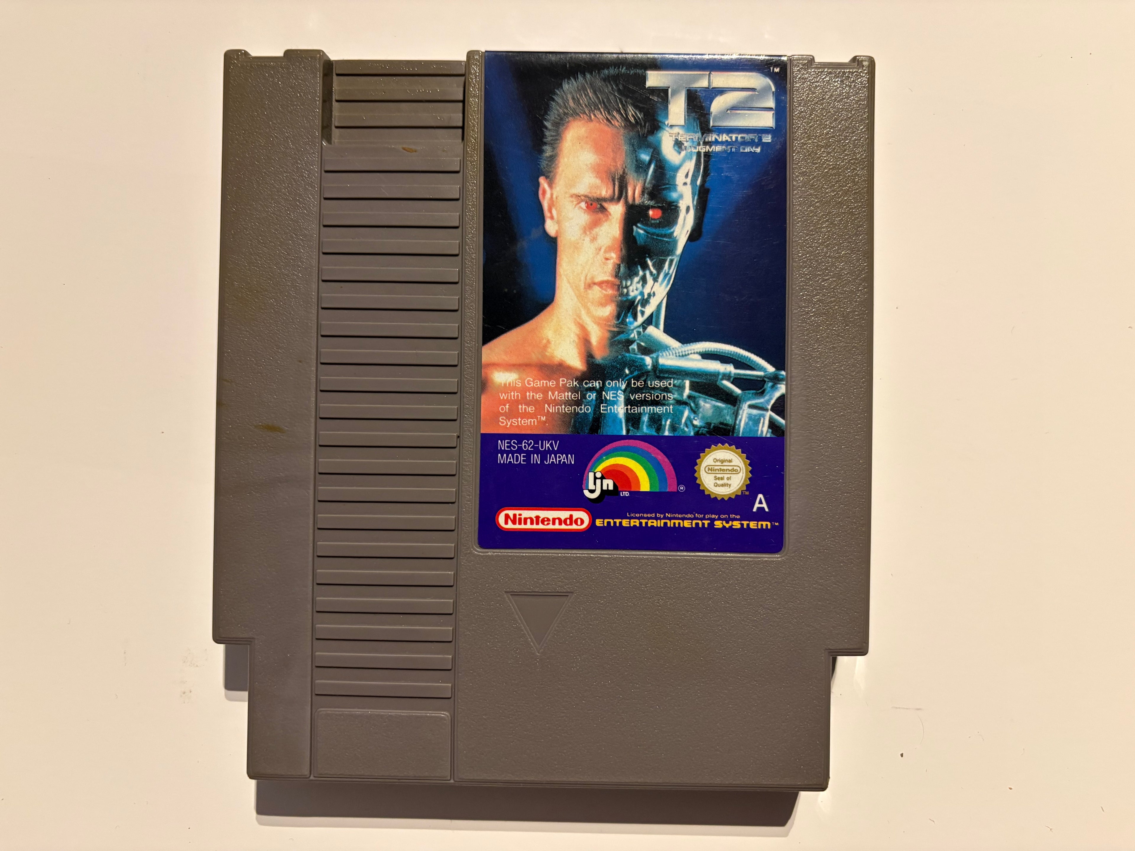 NES - Terminator 2: Judgment Day med manual + dust protector
