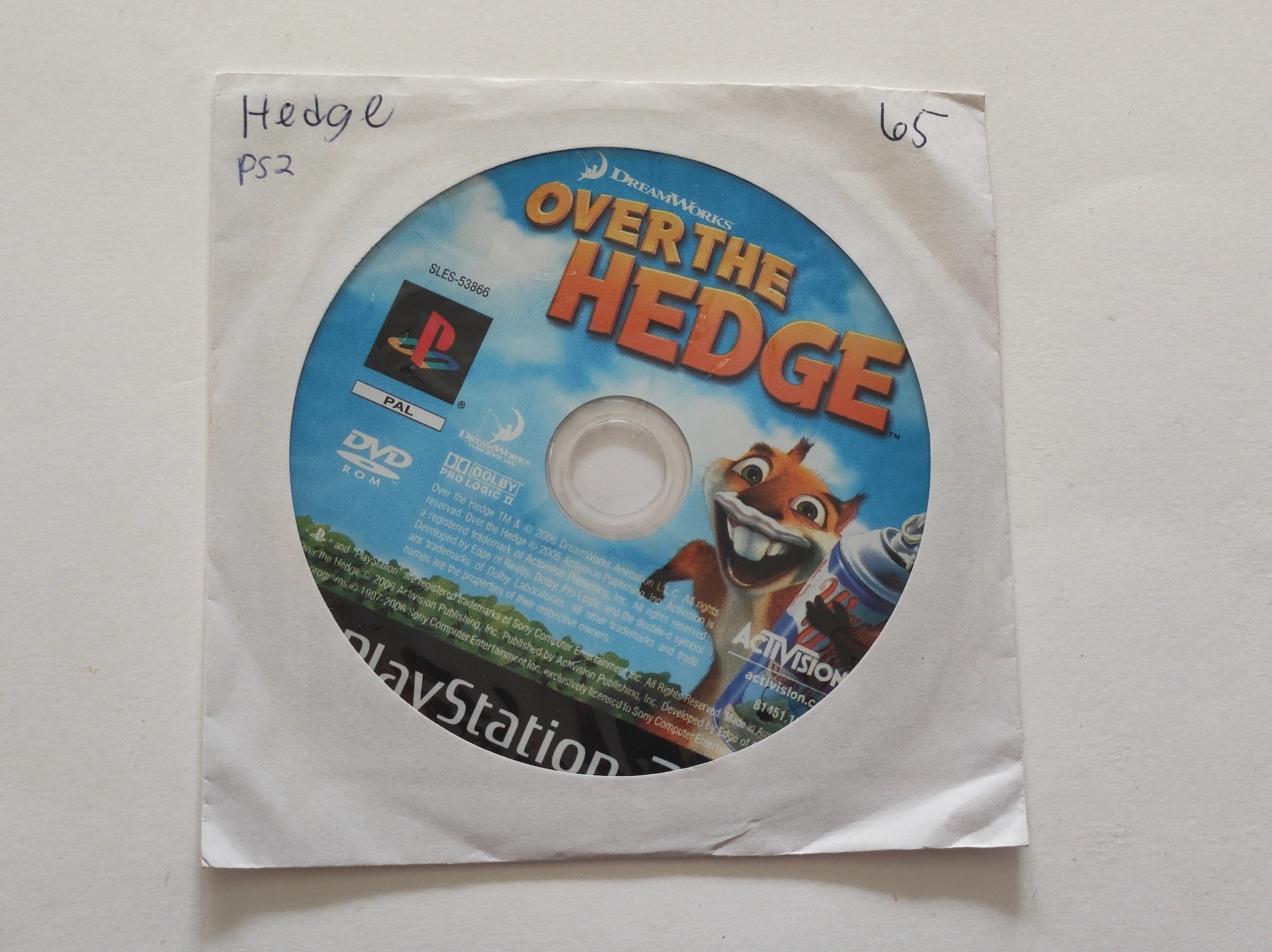 PS2 - Over The Hedge