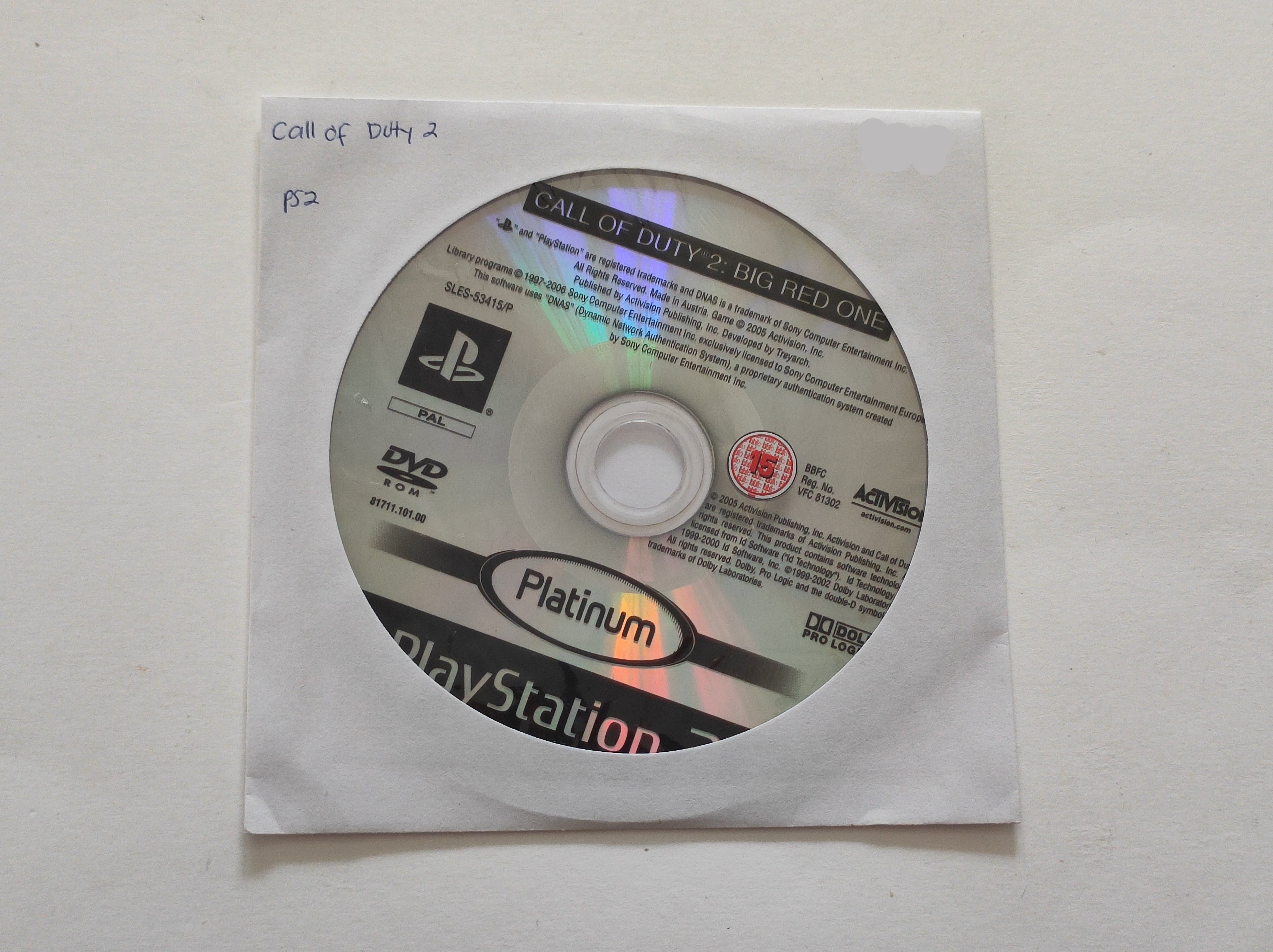 PS2 - Call of Duty 2: Big Red One
