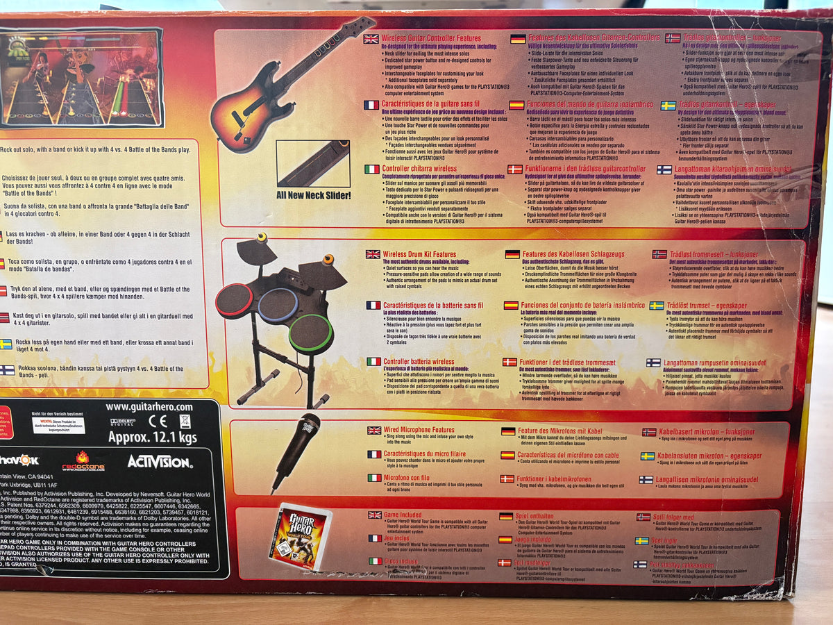 PS3 - Guitar Hero World Tour – Complete Band Pack - Original papkasse