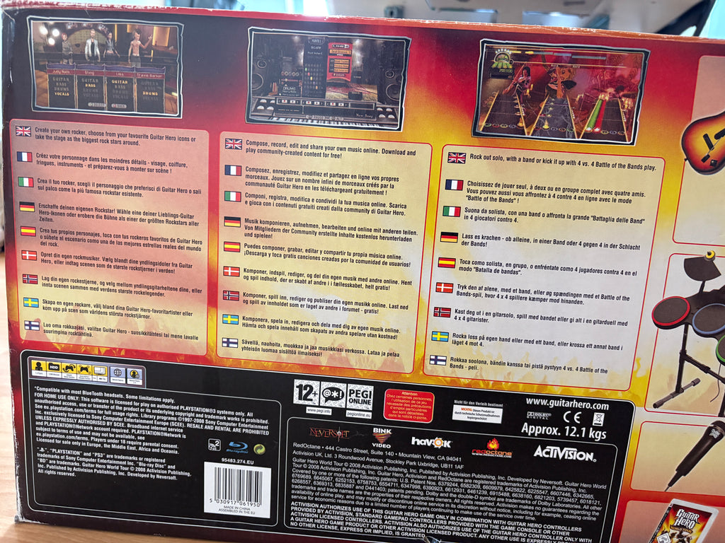 PS3 - Guitar Hero World Tour – Complete Band Pack - Original papkasse