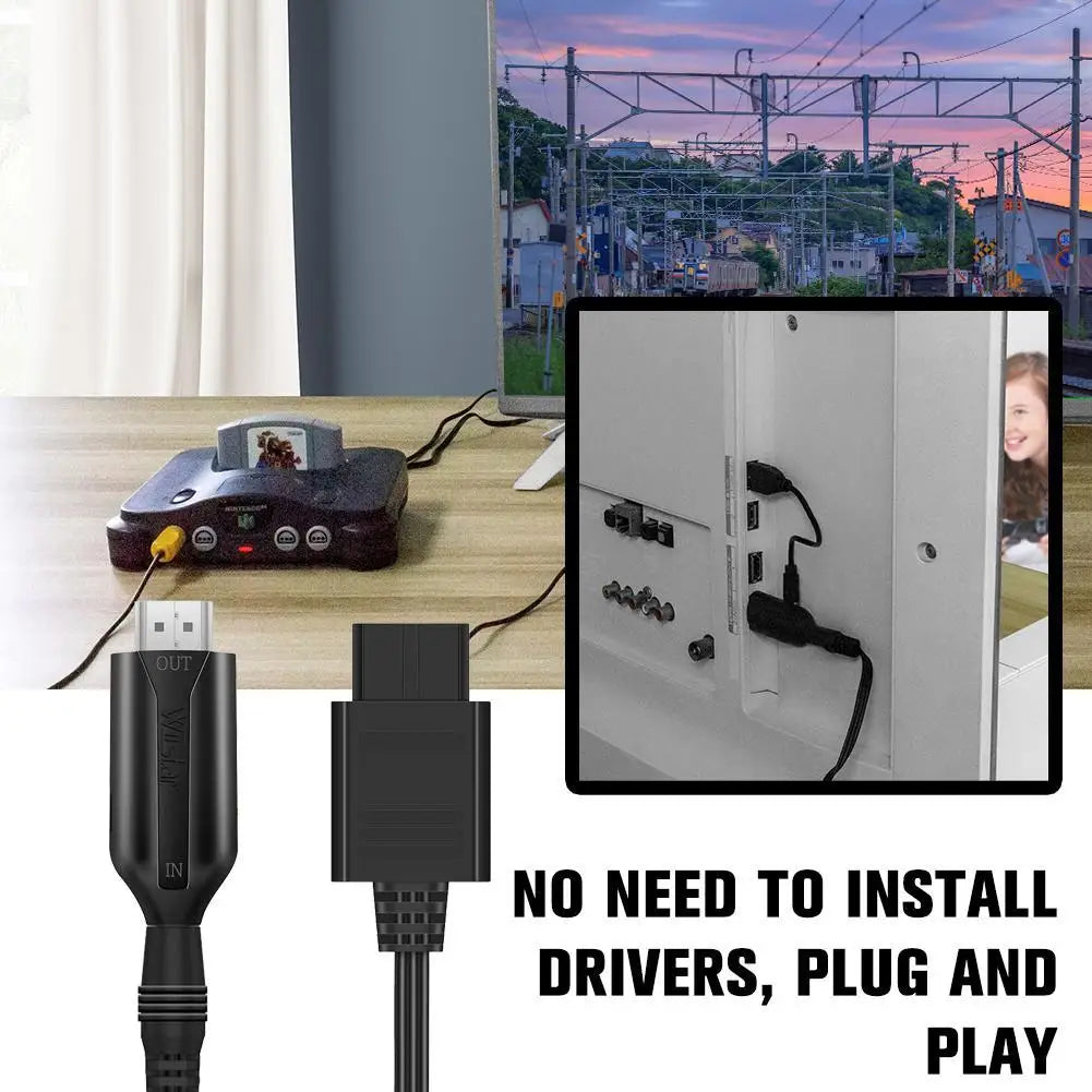 NY: Nintendo AV Til HDMI kabel - Snes, N64, GameCube