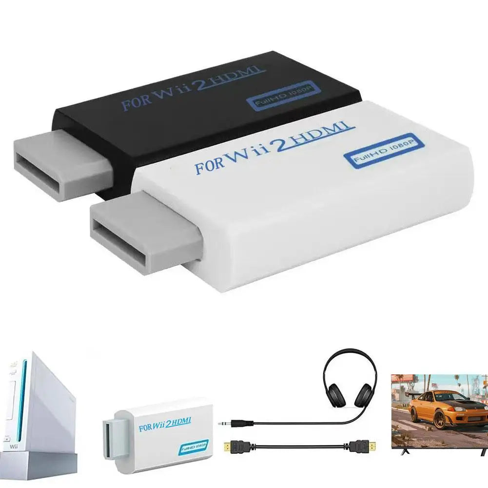 Wii to HDMI Adapter WII to Hdmi Converter Connect Wii Console to HDMI Display Monitor with 3.5mm Audio