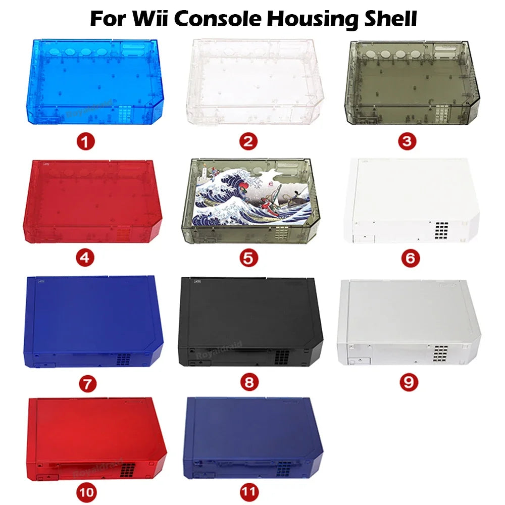 NEW 11 Colors Replacement Full Housing Shell Cover Case with Buttons For Wii Game Console Repair Parts