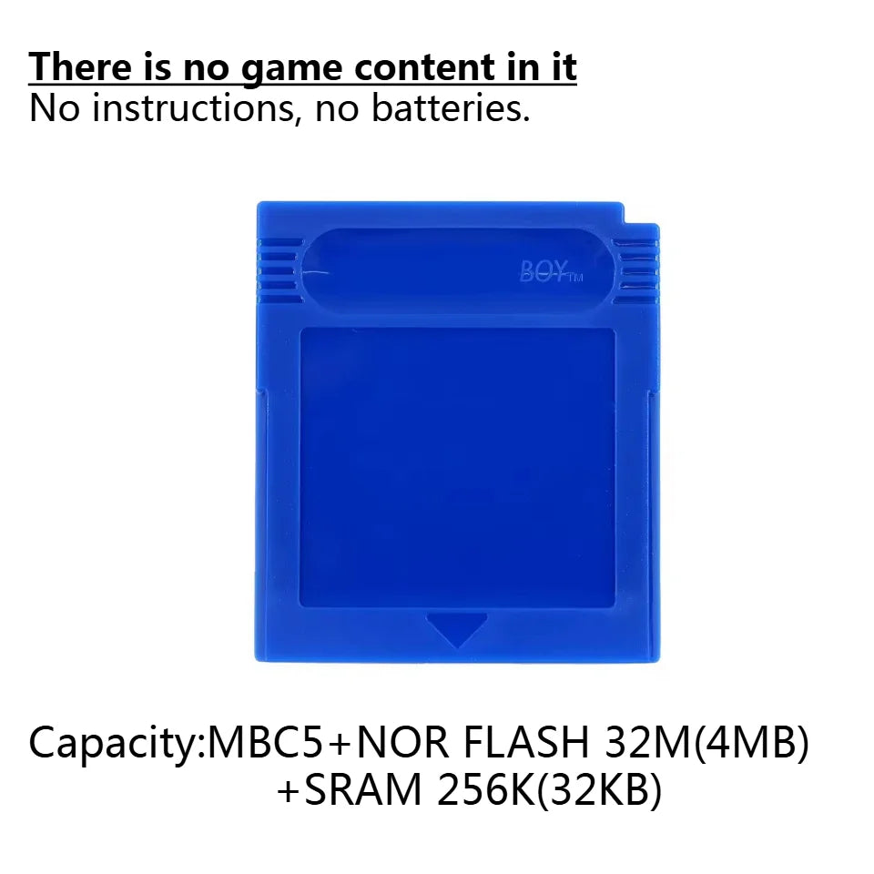 Ny: GameBoy Color - Tomt Spil Kort med 4 MB