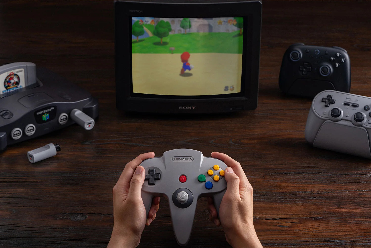 8BitDo Retro Receiver Adapter for N64 and Windows, Compatible with Xbox Series, Switch Pro and PS5/PS4 Controller on N64 Console
