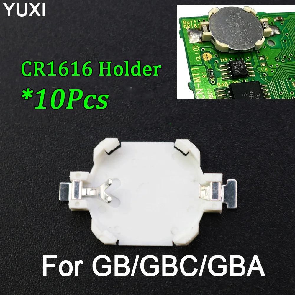 10PCS CR1616 Battery Holder For Gameboy GBC GBA GB Game Card Batteries Holder For Nintend Gameboy Advance Color Replacement