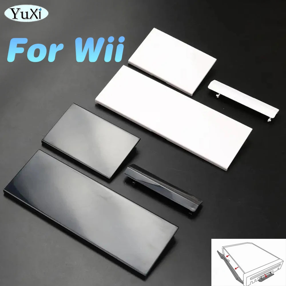 1Set For Wii Memory Card Door Slot Cover 3 in 1 Protective Shell Lid  Game Console For Nintend WII Black White Replacement Part