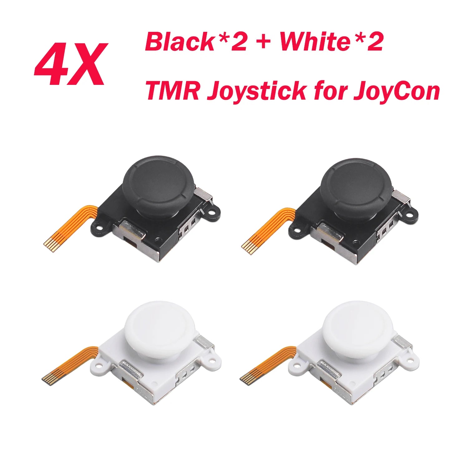 2/4/10pcs K-SILVER JS19 TMR Electromagnetic Joystick for Switch/NS OLED JoyCon NS Lite Replacement 3D Analog White ThumbStick