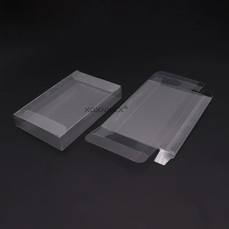 10pc/Lot Transparent Clear PET Plastic Box Protector Case Sleeve Cover For SNES N64 CIB Boxed Games Cartridge Box