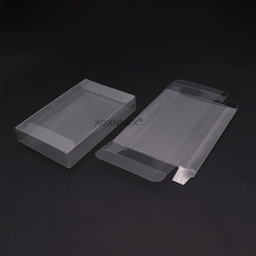 10pc/Lot Transparent Clear PET Plastic Box Protector Case Sleeve Cover For SNES N64 CIB Boxed Games Cartridge Box