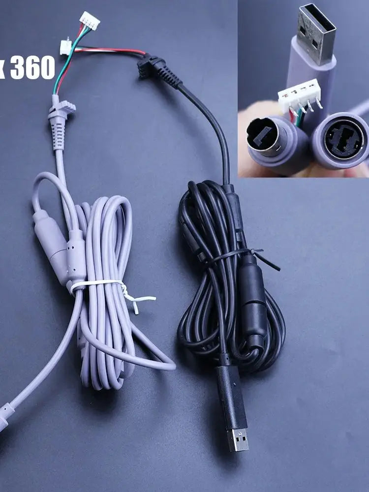 JCD 1pcs High Quality USB 4 Pin For Cable Cord Cable+Breakaway Adapter Replacement For Xbox 360 Wired Controller Accessories