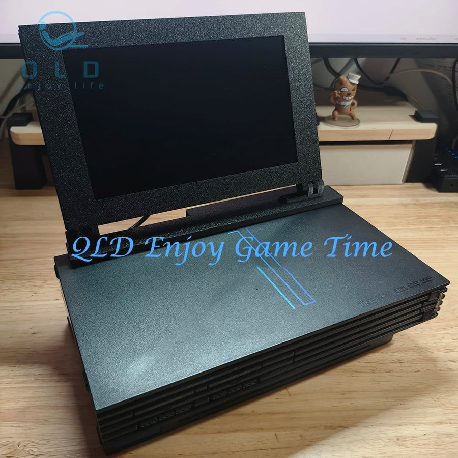10.1 Inch Portable Display, PS2 Retro Arcade Game Console Screen, 16:9 Mini Monitor with Stereo for PS 2 Thick Version