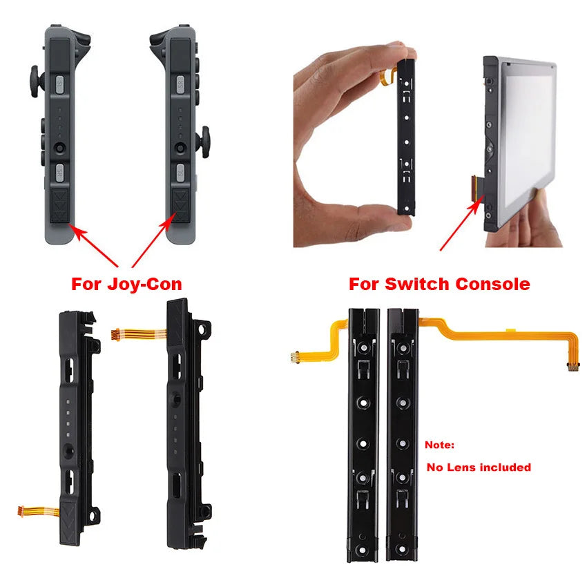 FOR Switch NS Joy-Con Console Slide Rail L R LR Left Right Slide Rail Replacement Controller Slide Rail Flexible Cable Assembly