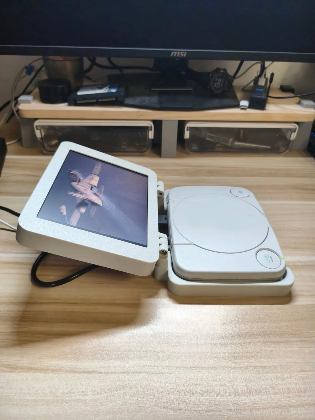 8Inch PSONE Retro Arcade Game Console Portable LCD Display Mini Monitor With Stereo For Playstation PSONE