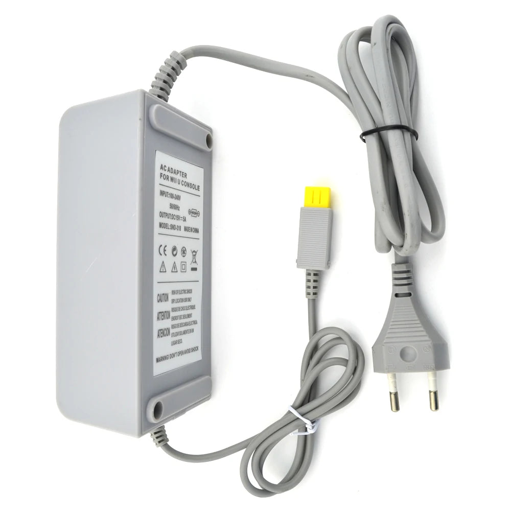 EU Plug AC Charger Adapter for Wii U Console 100-240V 50/60Hz Home Wall Power Supply