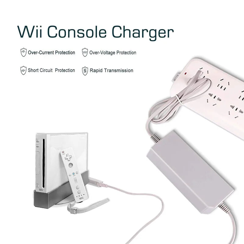 NEW EU US Plug Power AC Adapter for Wii Power Cord Replacement Power Supply Adapter for Wii Gaming Console