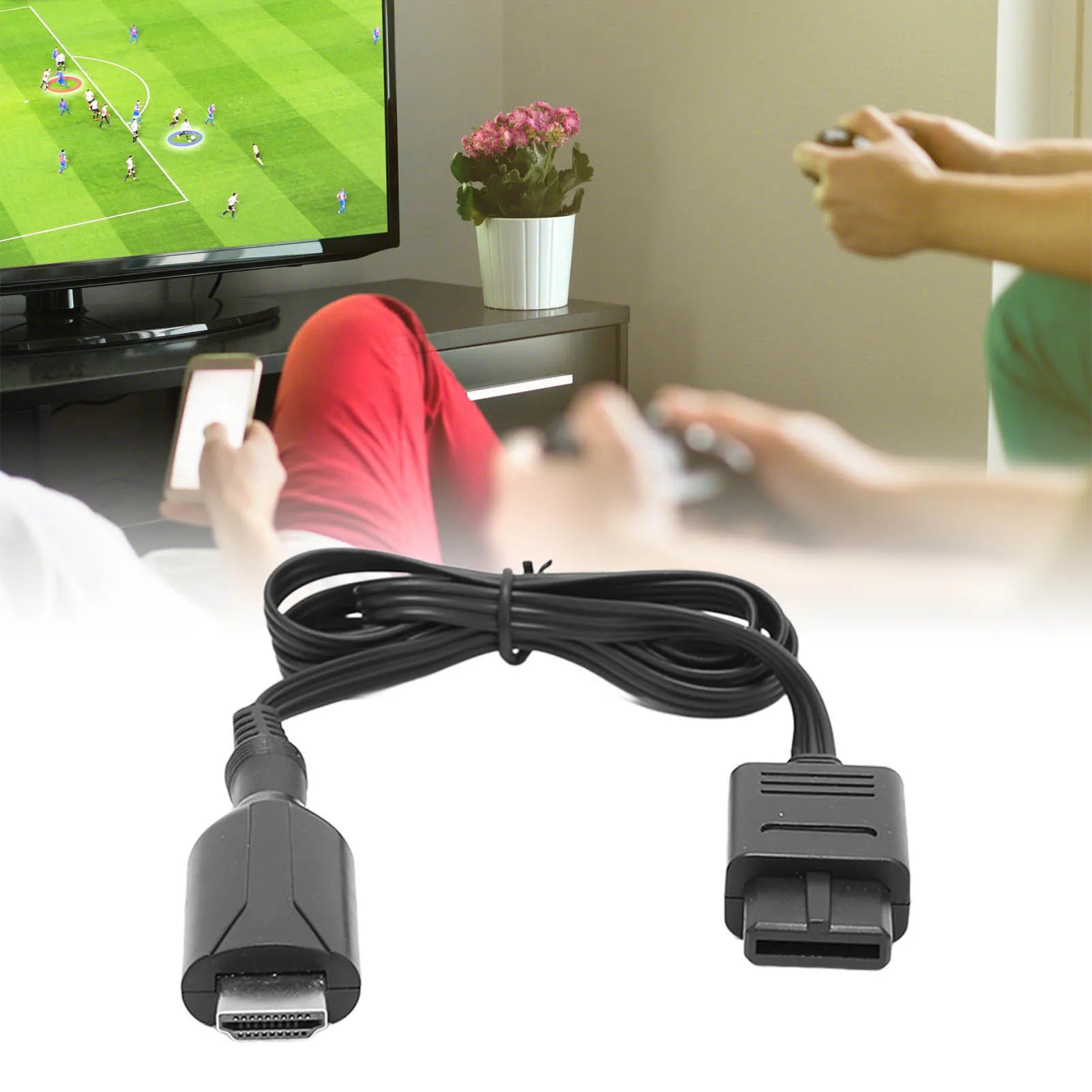 N64 SNES NGC to HDMI Converter 3 Display Modes 1080P Plug Play HD Video Adapter with Power Cord for Game Console TV