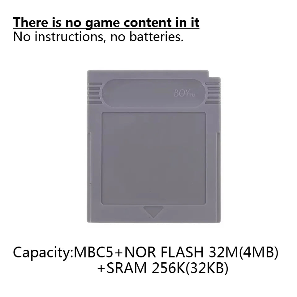 Ny: GameBoy Color - Tomt Spil Kort med 4 MB