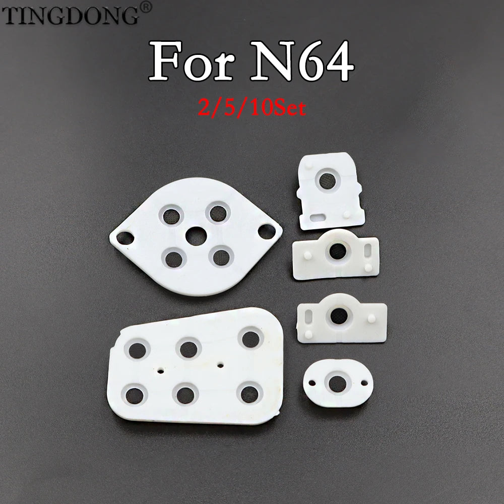 Conductive Rubber Pads For N64 Controller Joy Pad Button Repair Parts 2/5/10 Set Replacement Keyboard Computer Accessories