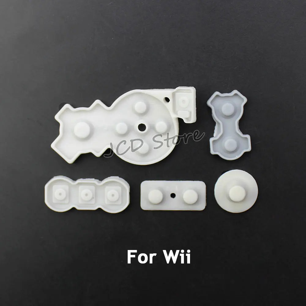 JCD 2set Rubber Conductive Buttons For NES/ FC /SNES / SFC /Wii PAD /N64/ NGC  /Sega Saturn Controller Silicone Pads Replacement