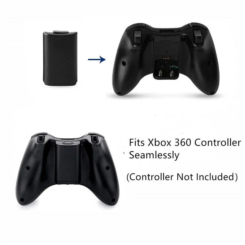 1pc Game Controller Battery Back Pack Case AA Battery Holder Back Cover Case Replacement for Xbox 360 Wireless Gamepad