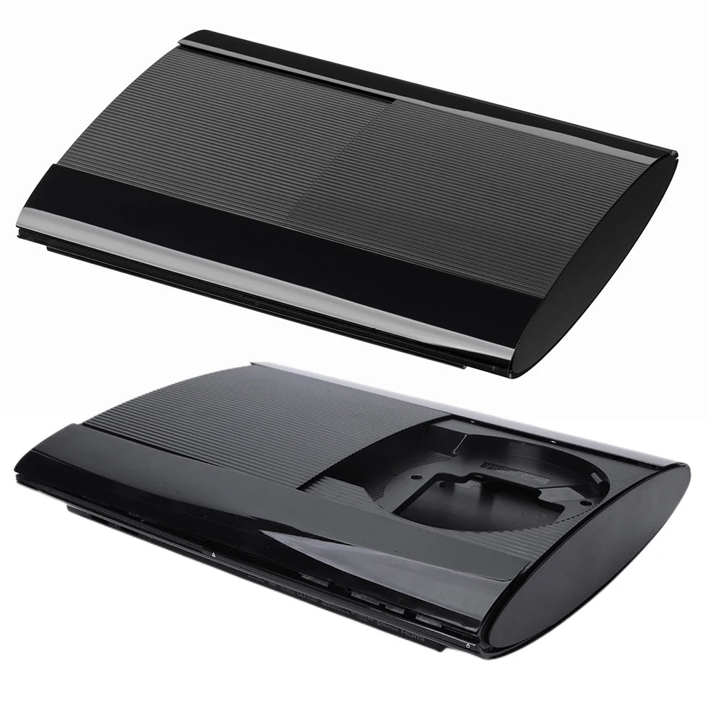 Complete Housing Shell Case Full Kit Game Console Case New Console Faceplate Cover Black with Screws for PS3 Super Slim 4K 4000