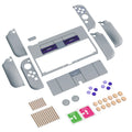 PlayVital AlterGrips Protective Slim Case Hard Shell for NS Switch OLED W/Thumb Grips & Button Caps - Classics SNES Style