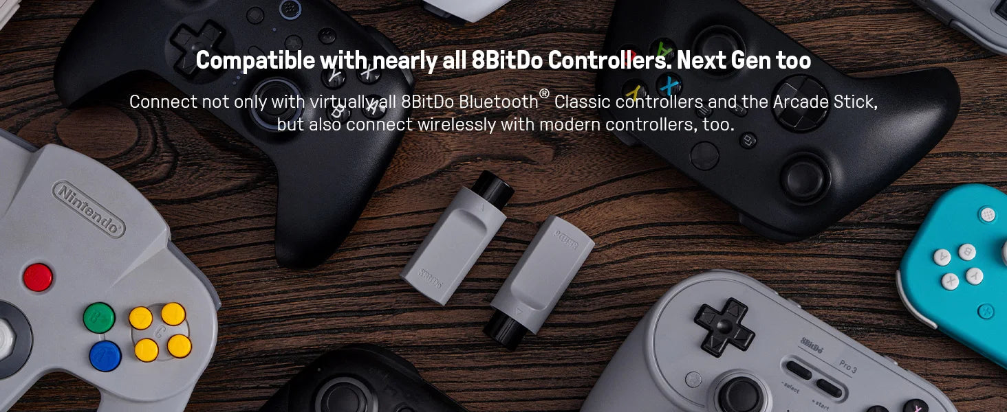 NY: 8 BitDo Retro - Trådløs Receiver til N64 / Windows