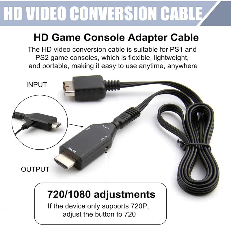 Ny: PS1 / PS2 - AV til HDMI Stik