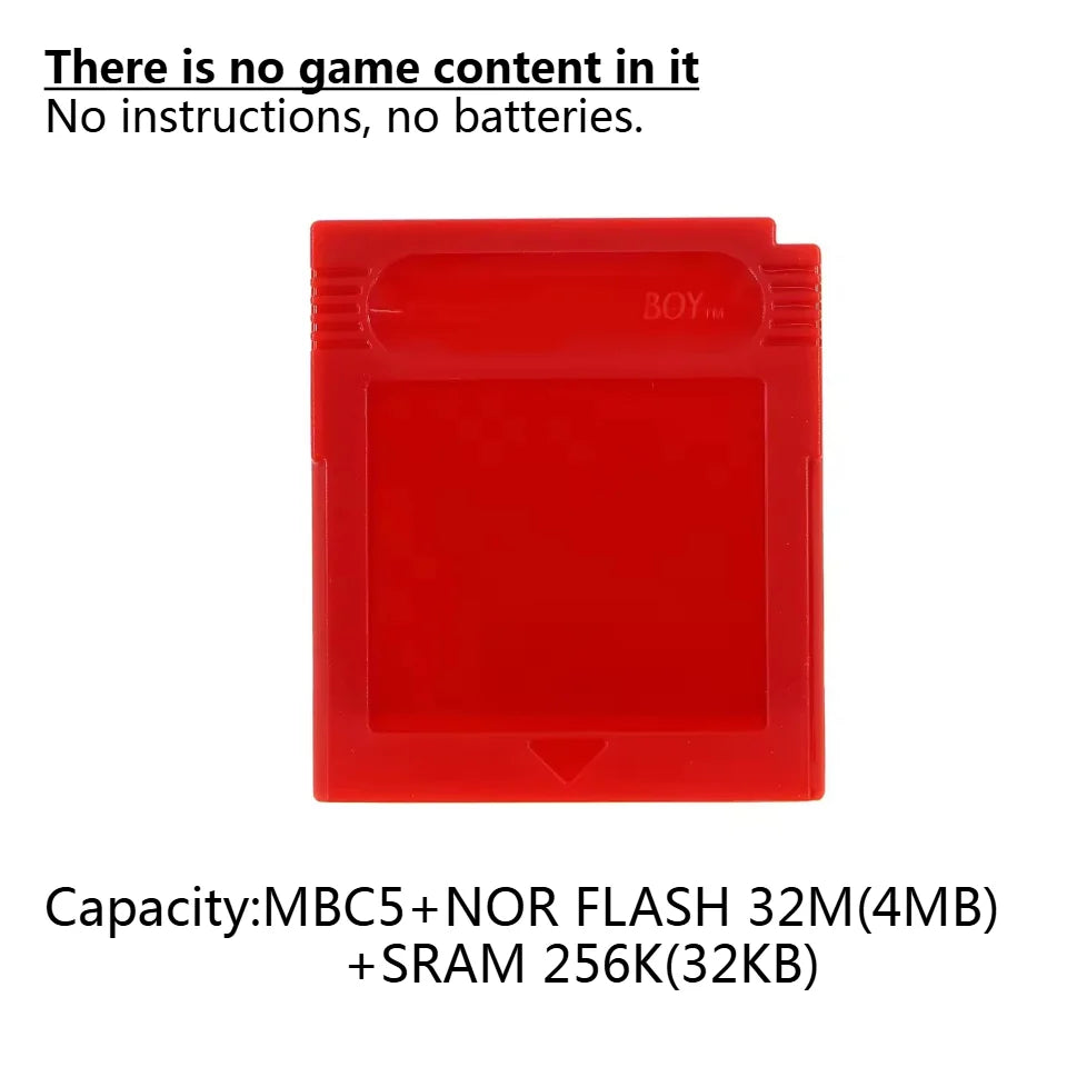 Ny: GameBoy Color - Tomt Spil Kort med 4 MB