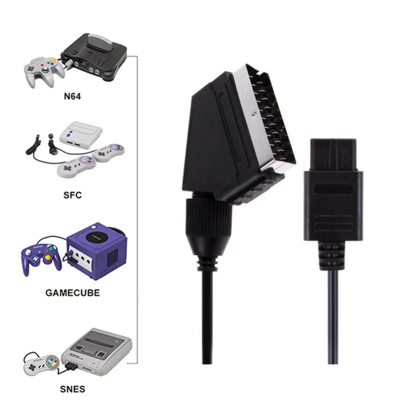 NY: N64, SNES, GameCube: Scart  kabel