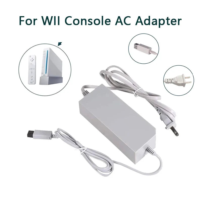 NEW EU US Plug Power AC Adapter for Wii Power Cord Replacement Power Supply Adapter for Wii Gaming Console