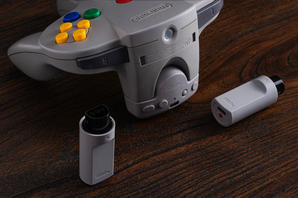 8BitDo Retro Receiver Adapter for N64 and Windows, Compatible with Xbox Series, Switch Pro and PS5/PS4 Controller on N64 Console