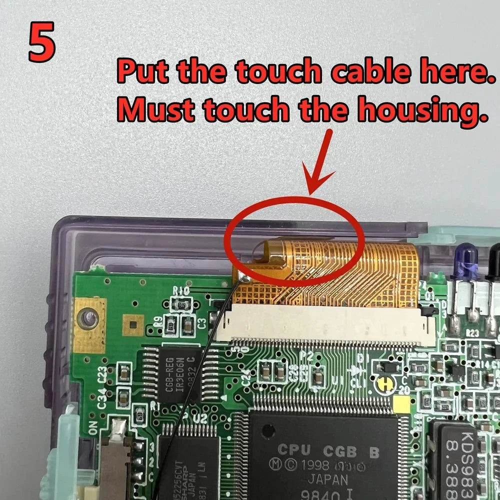 2.6 Inch IPS LCD Screen + New Housing for Gameboy Color GBC Console, Supports Pixel Display