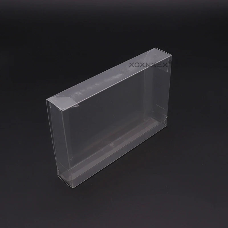 10pc/Lot Transparent Clear PET Plastic Box Protector Case Sleeve Cover For SNES N64 CIB Boxed Games Cartridge Box
