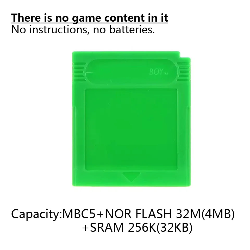 Ny: GameBoy Color - Tomt Spil Kort med 4 MB