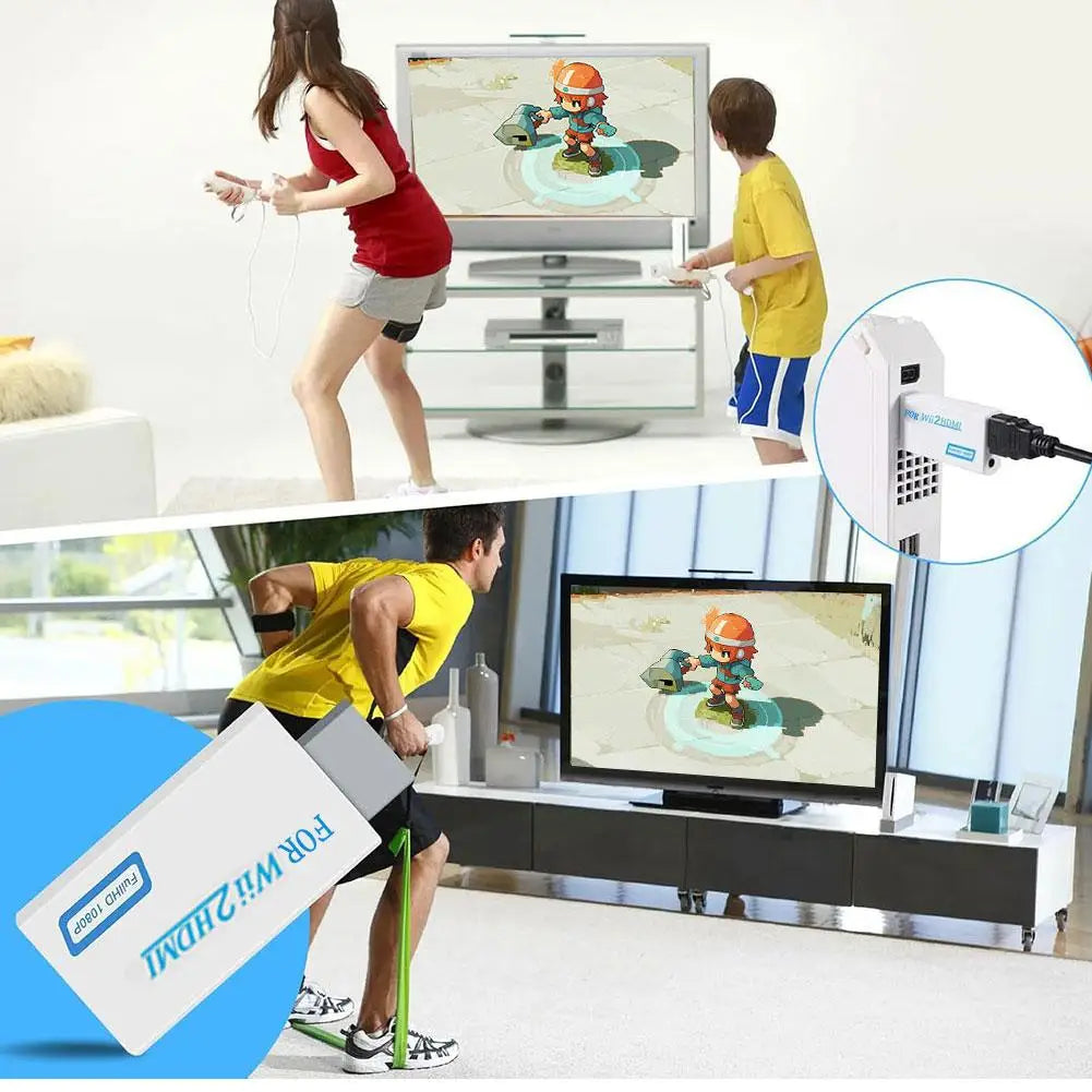 Wii to HDMI Adapter WII to Hdmi Converter Connect Wii Console to HDMI Display Monitor with 3.5mm Audio