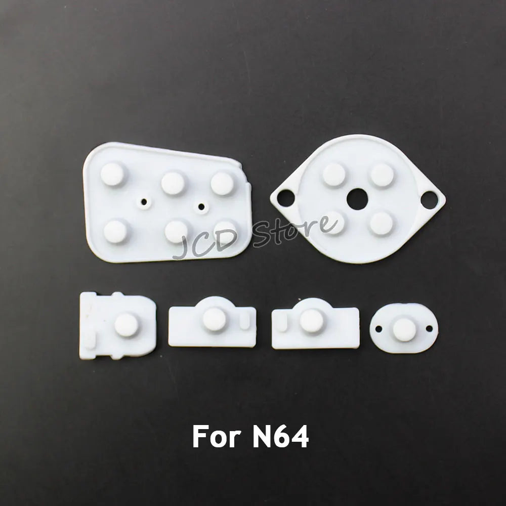 JCD 2set Rubber Conductive Buttons For NES/ FC /SNES / SFC /Wii PAD /N64/ NGC  /Sega Saturn Controller Silicone Pads Replacement