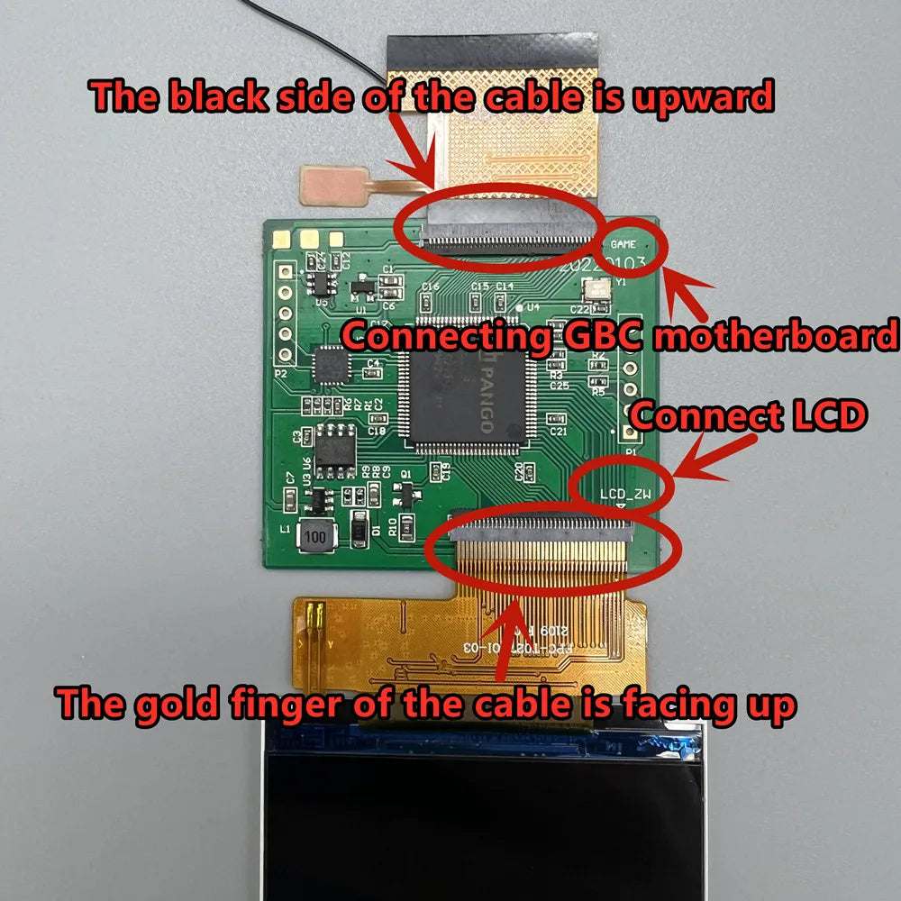 2.6 Inch IPS LCD Screen + New Housing for Gameboy Color GBC Console, Supports Pixel Display