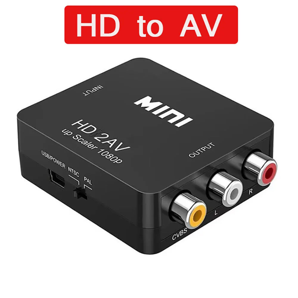 Ny 1080P Mini AV til HDMI Converter
