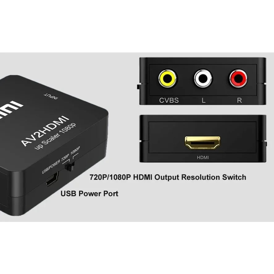 Ny 1080P Mini AV til HDMI Converter